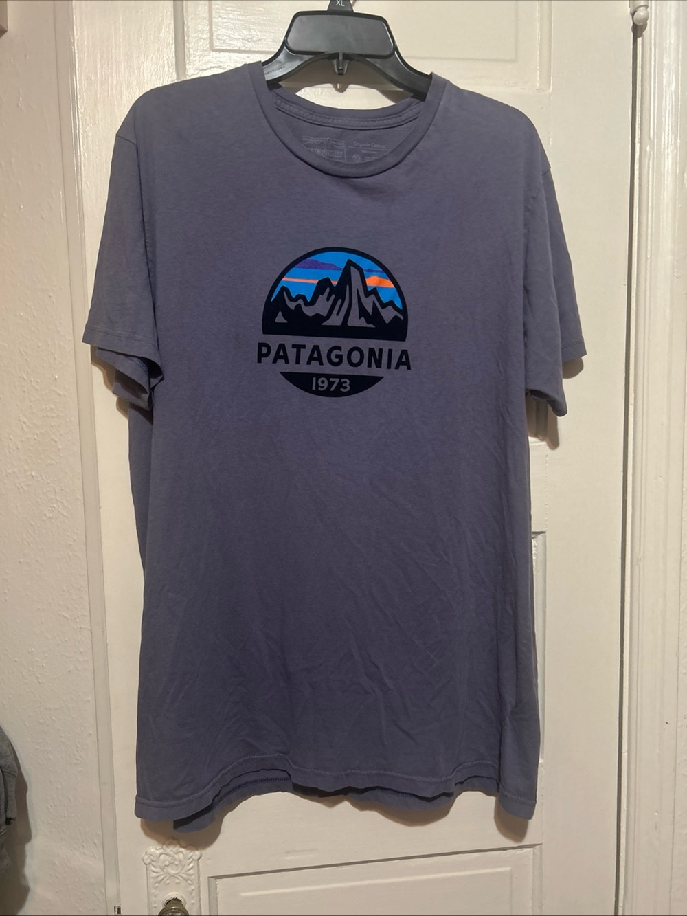 Patagonia Slate Blue Short Sleeve Logo Tee